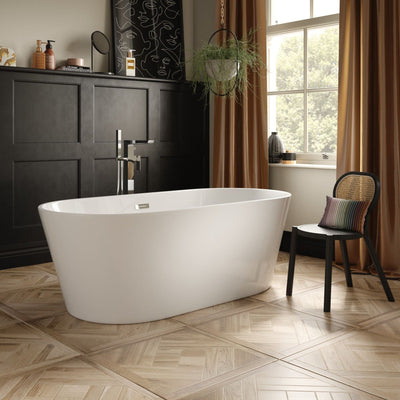 160cm Modern freestanding bathtub - Como, 1600 x 750mm