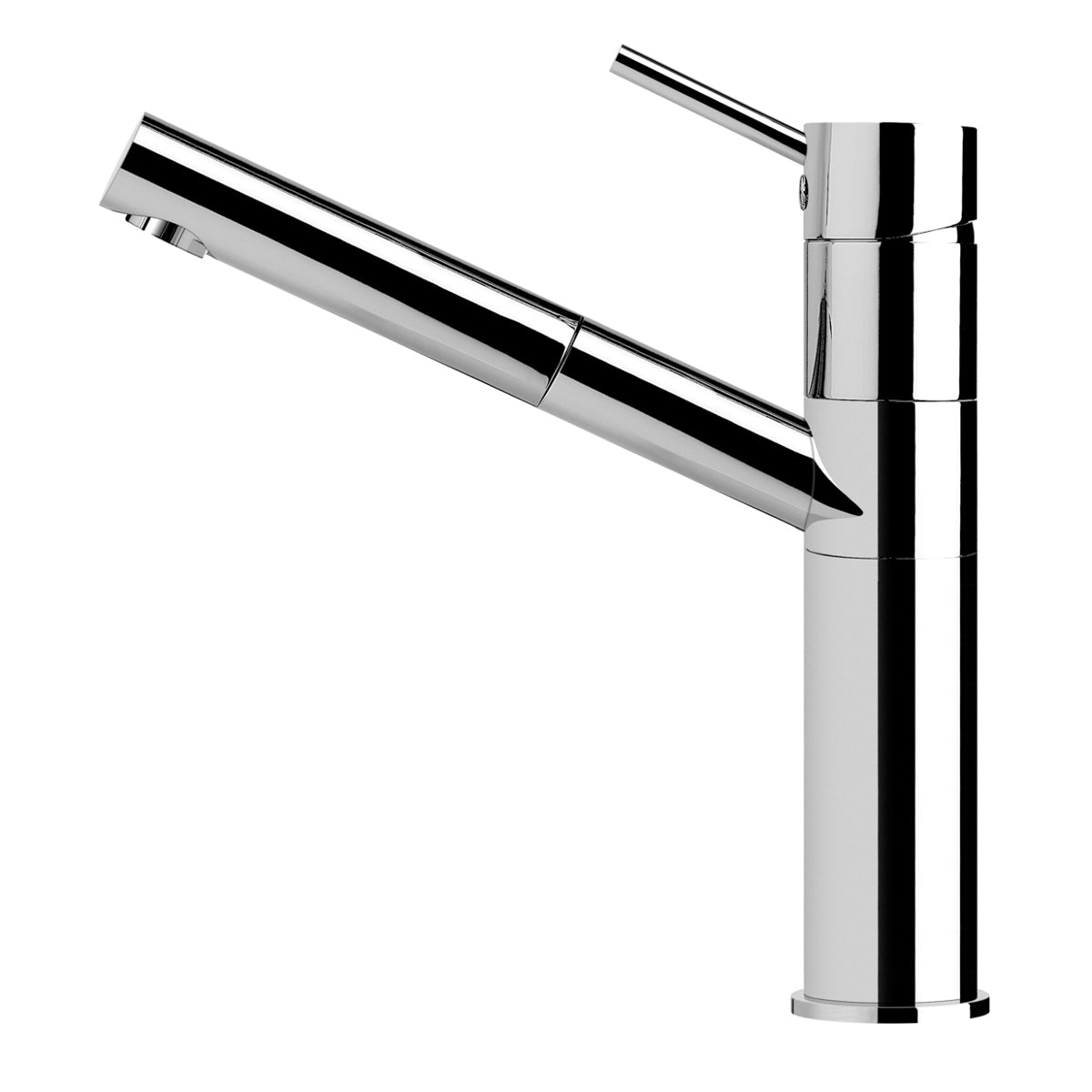 Chrome Kitchen mixer tap with swivel spout and pull out hand shower - Letta London - 