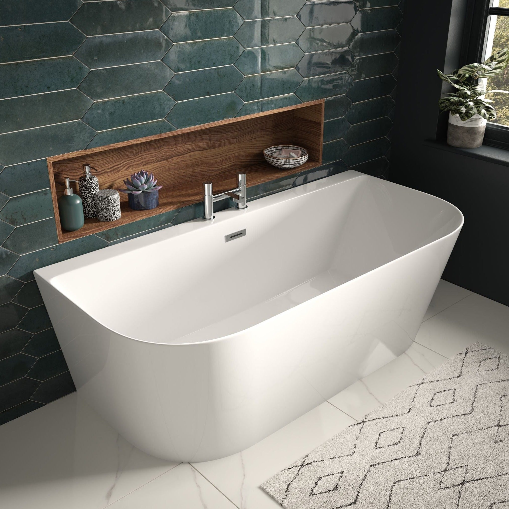 Dshape freestanding bath 1600 x 800mm Letta London