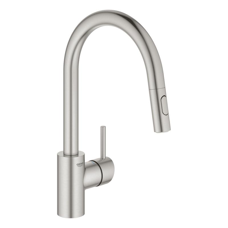 Grohe Concetto single-lever kitchen mixer tap, supersteel - Letta London - 