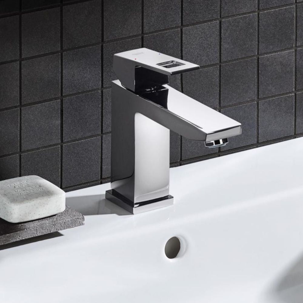 Grohe EUROCUBE Basin Mixer Tap; 1/2 Inch M-Size; with Pop Up Waste