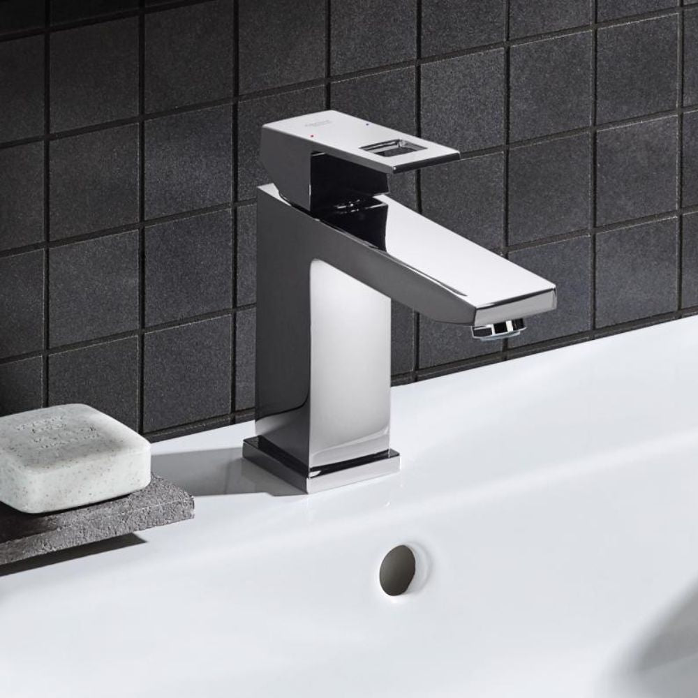 Grohe Eurocube single-lever basin mixer with pop-up waste – Letta