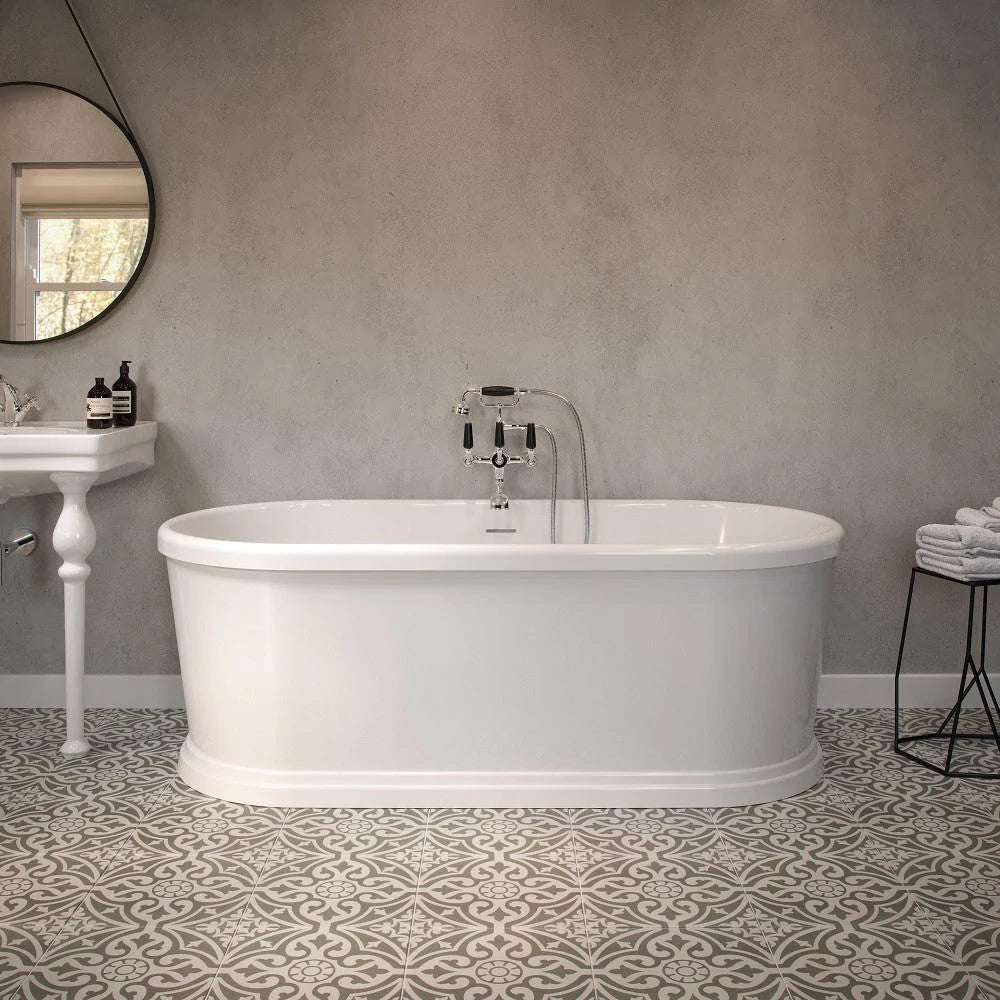 Modern Roll Top Bath 1800 x 850mm - Frontline | Holborn - Letta London - Freestanding Bath