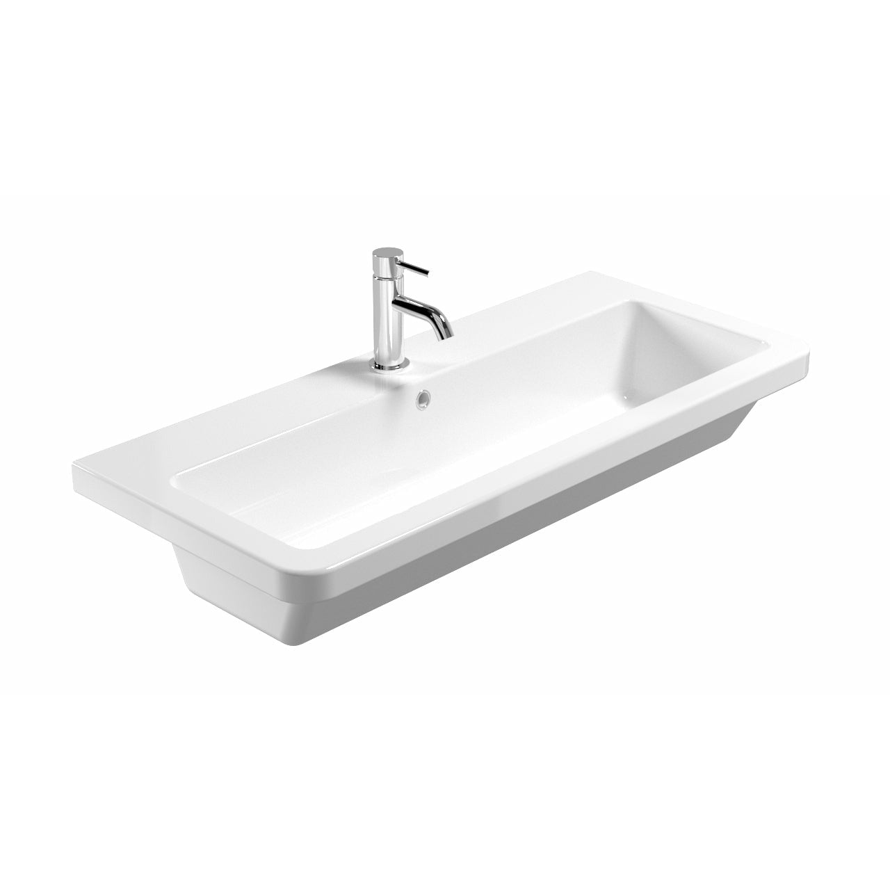 Saneux Gloss White INDIGO 100cm washbasin 0TH - Letta London - 