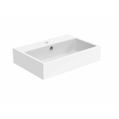 Saneux Gloss White MATTEO Washbasin 50 x 37cm - 1 TH - Letta London - 