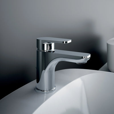 Zip, single lever basin mixer tap with pop up waste - Letta London - Basin Taps