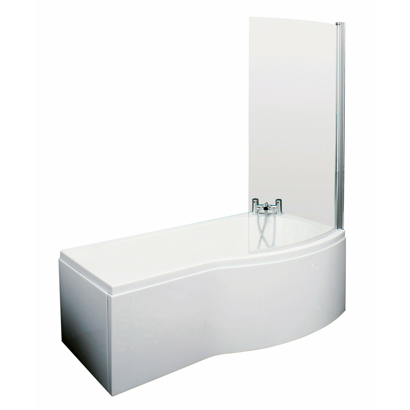 1500mm B Shaped Right Hand Bath Set - Letta London - 