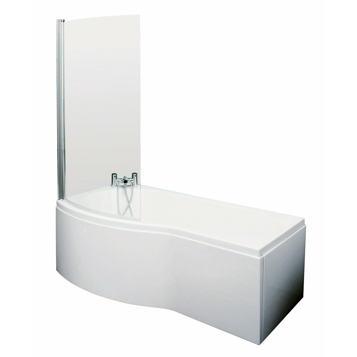 1700mm B Shaped Left Hand Bath Set - Letta London - 