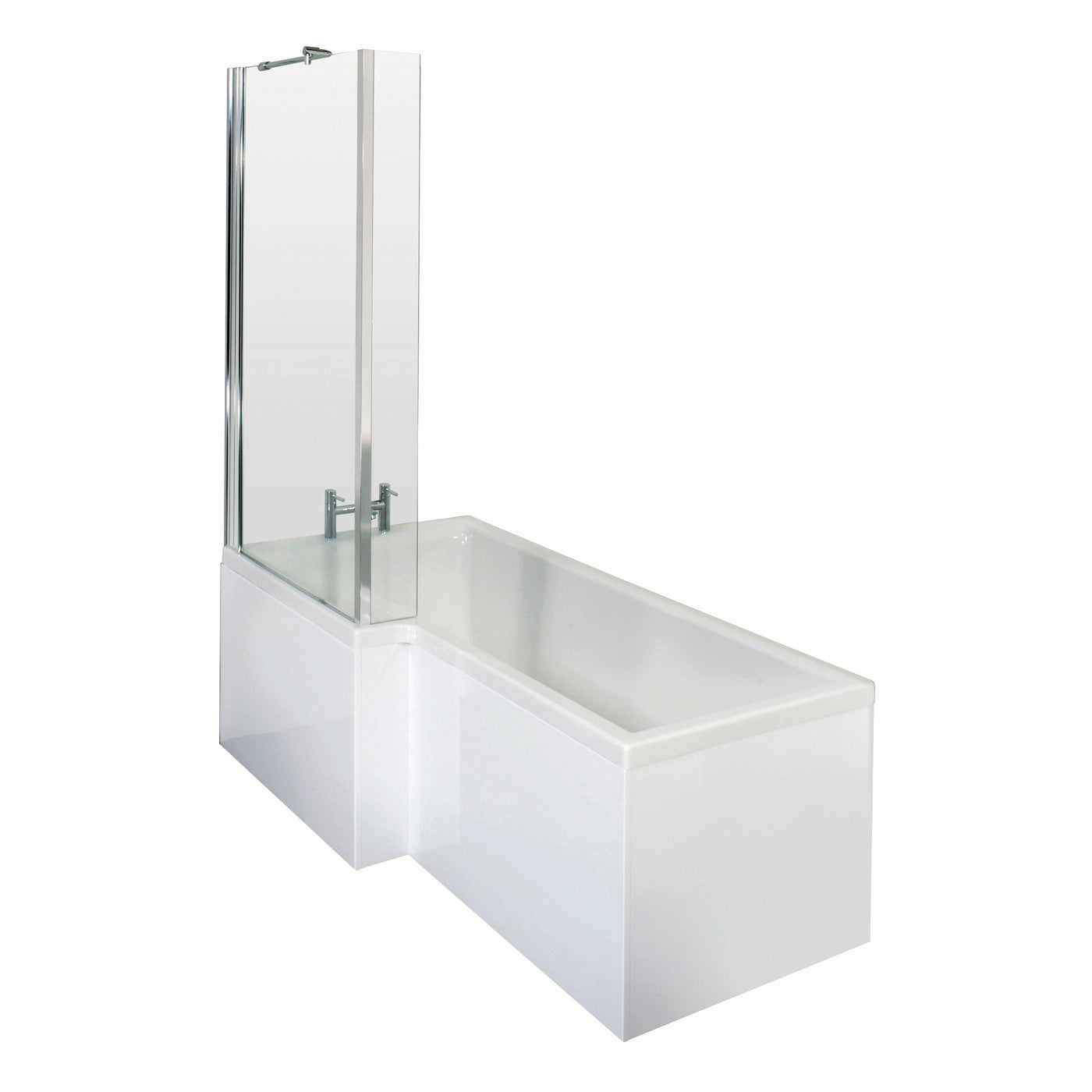 1700mm Left Hand Square Shower Bath Set - Letta London - 