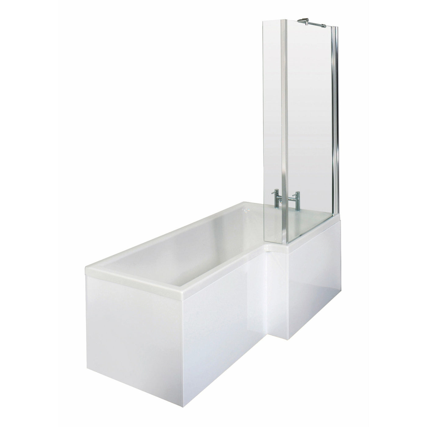 1700mm Right Hand Square Shower Bath Set - Letta London - 