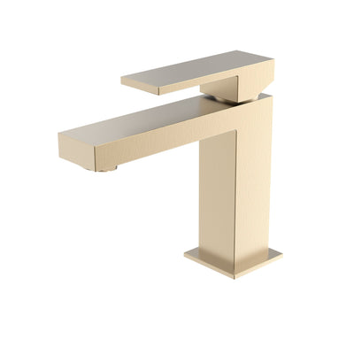 Tooga basin mixer tap, brushed brass - PVD finish