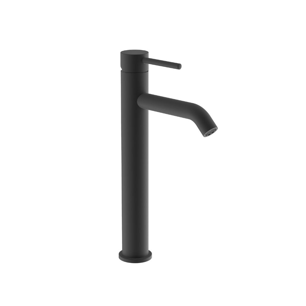 Saneux Cos - Tall Matt Black Basin Mixer Tap