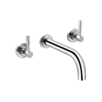 3 Hole Wall Mounted Mixer Tap, Chrome - Saneux Pascale