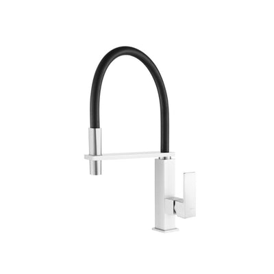 Kitchen mixer Tap with swivel spout and extendable hand shower