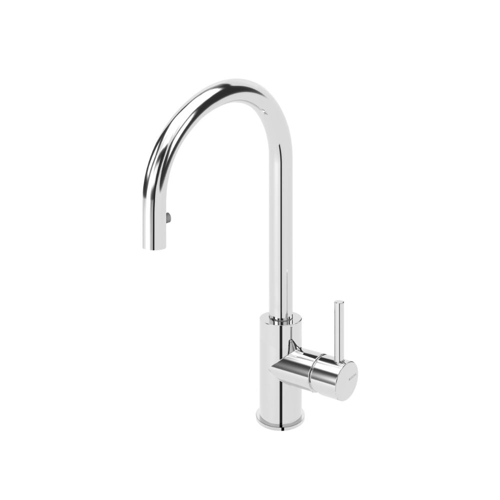 Kitchen mixer tap with swivel spout & pull-out aerator - Chrome