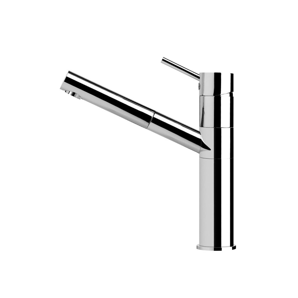 Chrome Kitchen mixer tap with swivel spout and pull out hand shower