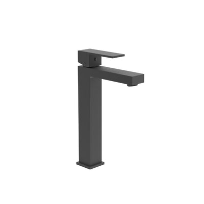 High-rise matt black tap for countertop basins, Tooga