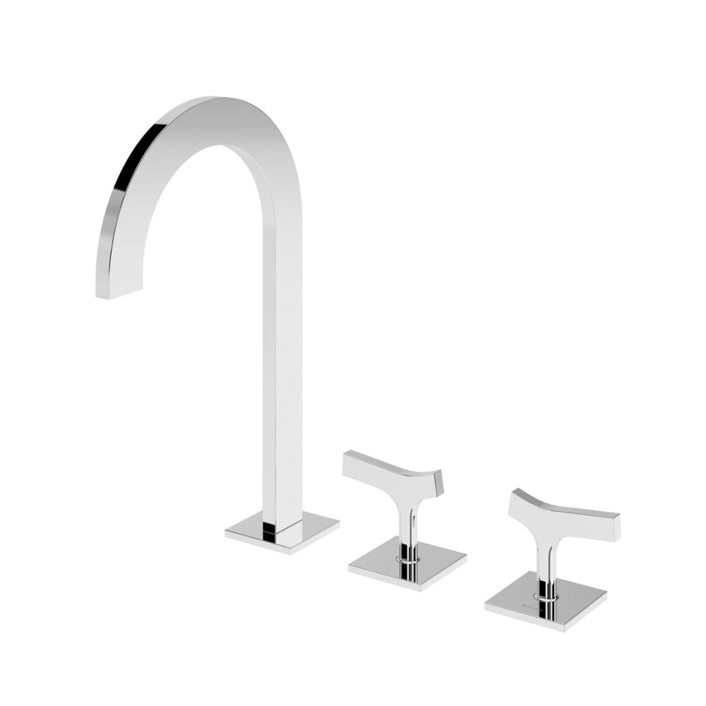 Royal Deck-mounted 3-Hole Basin Mixer Tap, Side by Side Handles