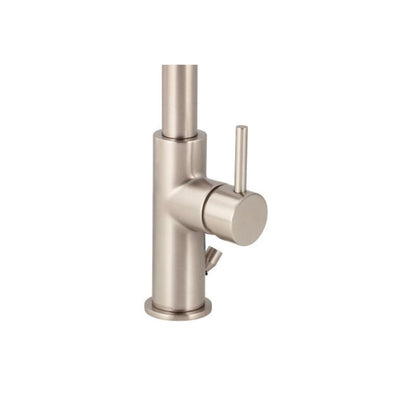 U-Spout, side lever Mono tall basin mixer, brushed nickel