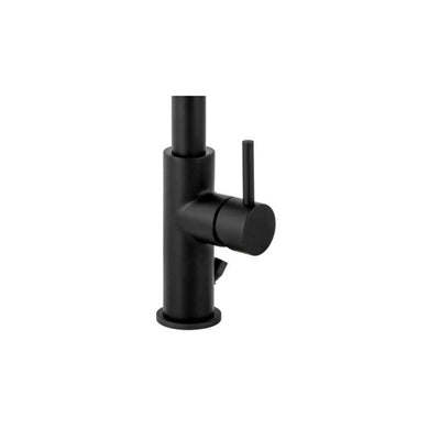 U-Spout, side lever Mono tall basin mixer, matt black