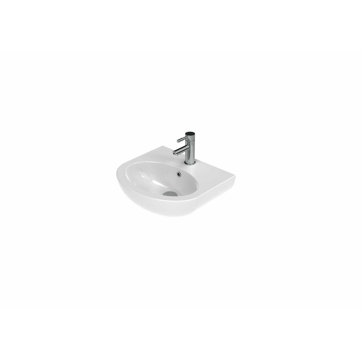 AIR 45x40cm washbasin 1TH with  SEMI pedestal - Letta London - 