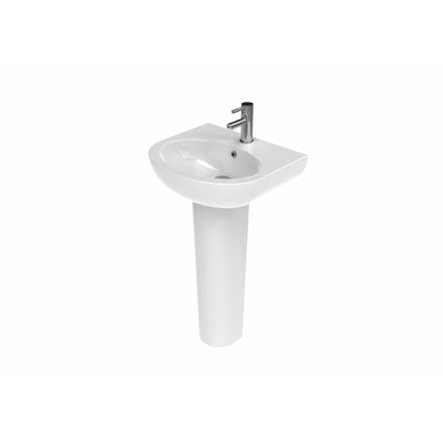 AIR 50x44cm washbasin 1TH with full pedestal - Letta London - 