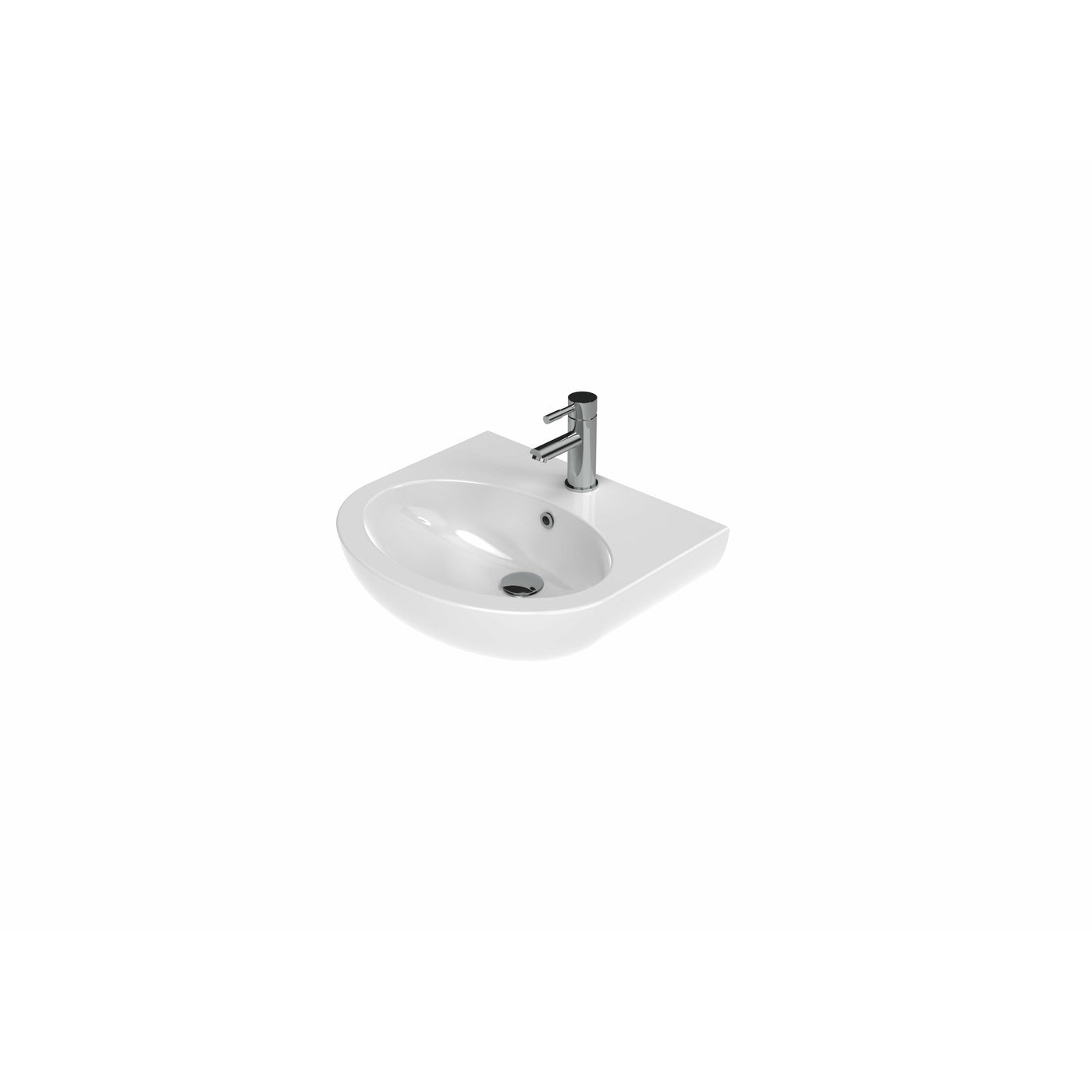 AIR 55x45cm washbasin 1TH with  SEMI pedestal - Letta London - 