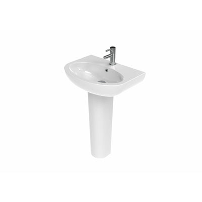 AIR 60x48cm washbasin 1TH with full pedestal - Letta London - 