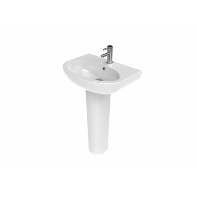 AIR 60x48cm washbasin 1TH with full pedestal - Letta London - 