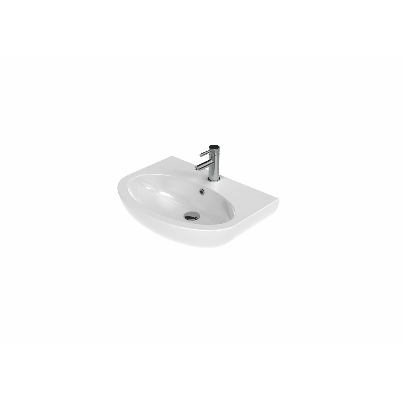 AIR 60x48cm washbasin 1TH with full pedestal - Letta London - 
