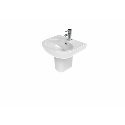 AIR 60x48cm washbasin 1TH with  SEMI pedestal - Letta London - 