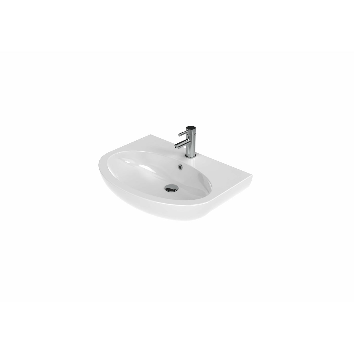 AIR 65x48cm washbasin 1TH with full pedestal - Letta London - 