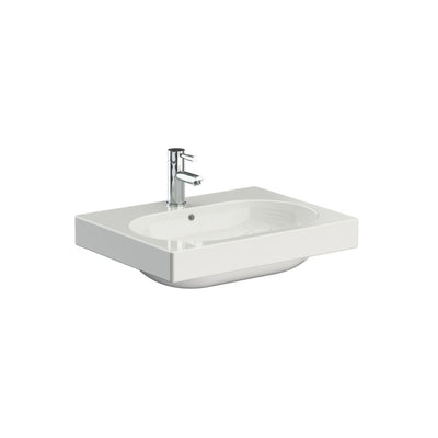 Modern 60cm Floor Standing Unit with Basin | Gloss White