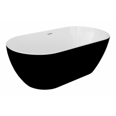 Black Freestanding Double Ended Bath 1680 x 800mm - Frontline | Summit - Letta London - Freestanding Bath