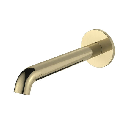 Brushed Brass Wall Mounted Basin Tap - Modern Design