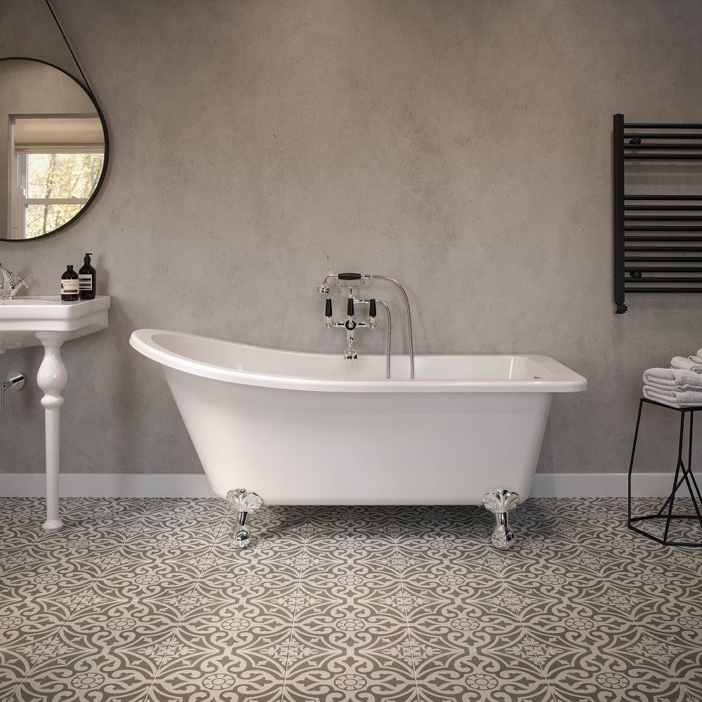 Classic Single Ended Roll Top Slipper Bath 1700 x 730mm - Frontline | Howard - Letta London - Freestanding Bath