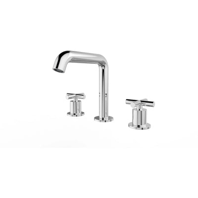 Cross Head 3 Hole Basin Tap, Chrome - Classic