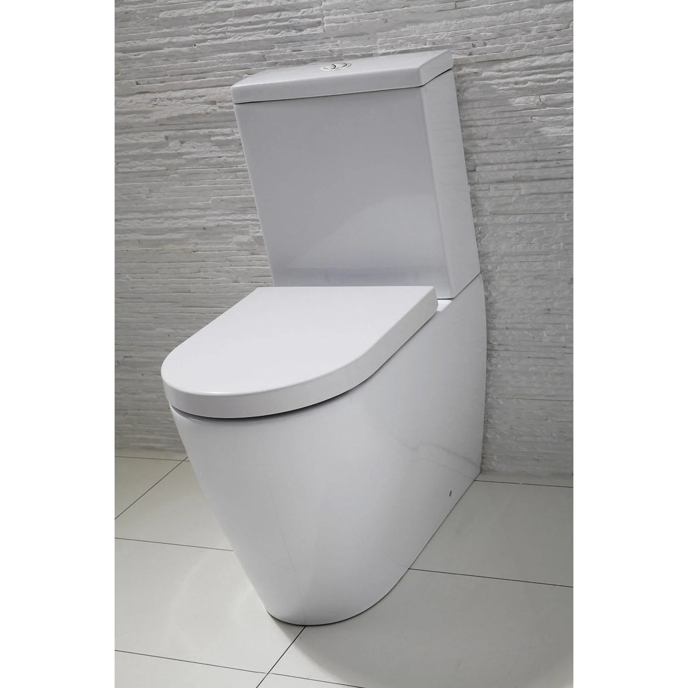 Emme Flush-to-Wall Toilet, Soft Close Seat - Comfort Height