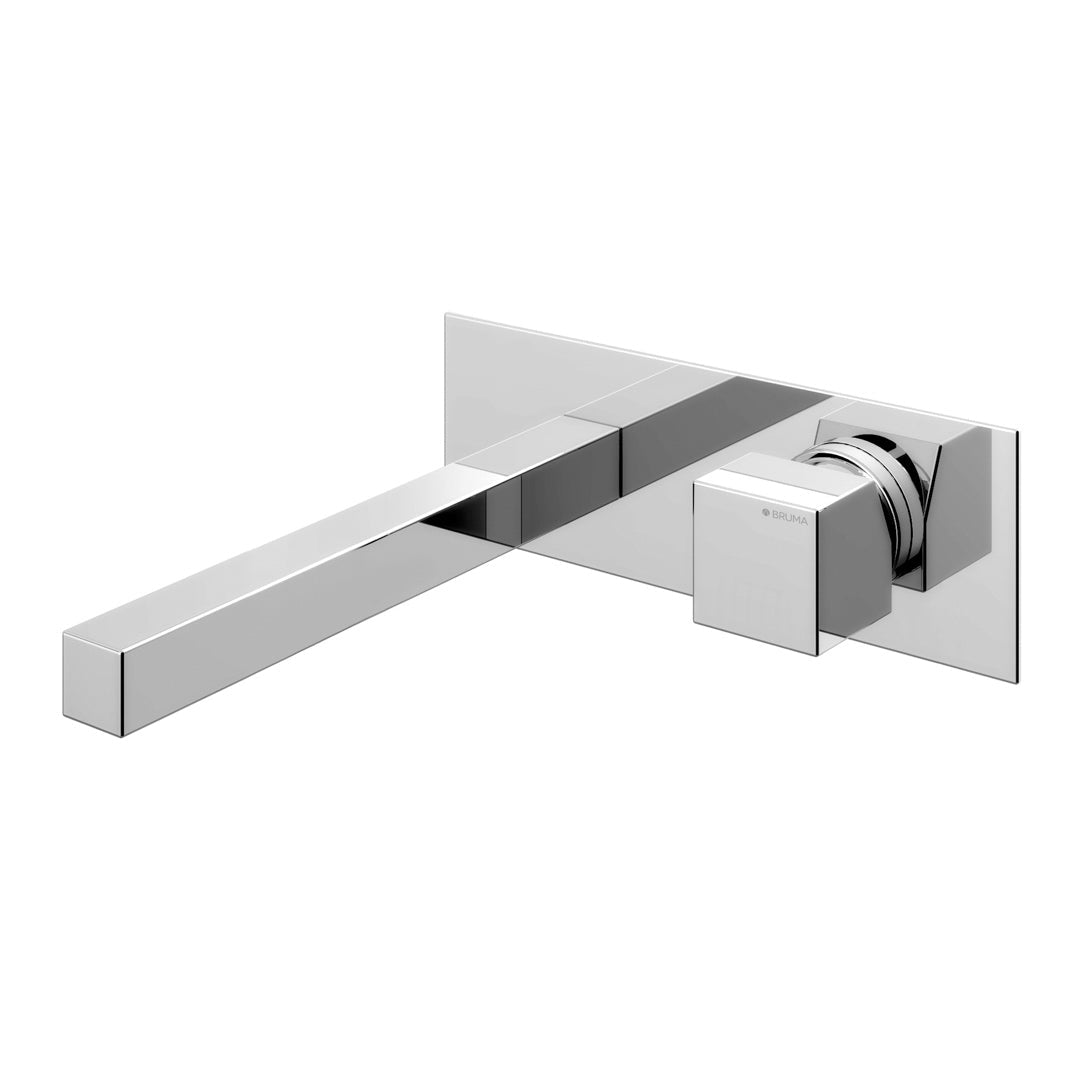 Escudo wall mounted basin mixer tap, lever-less, chrome - Letta London - Basin Taps