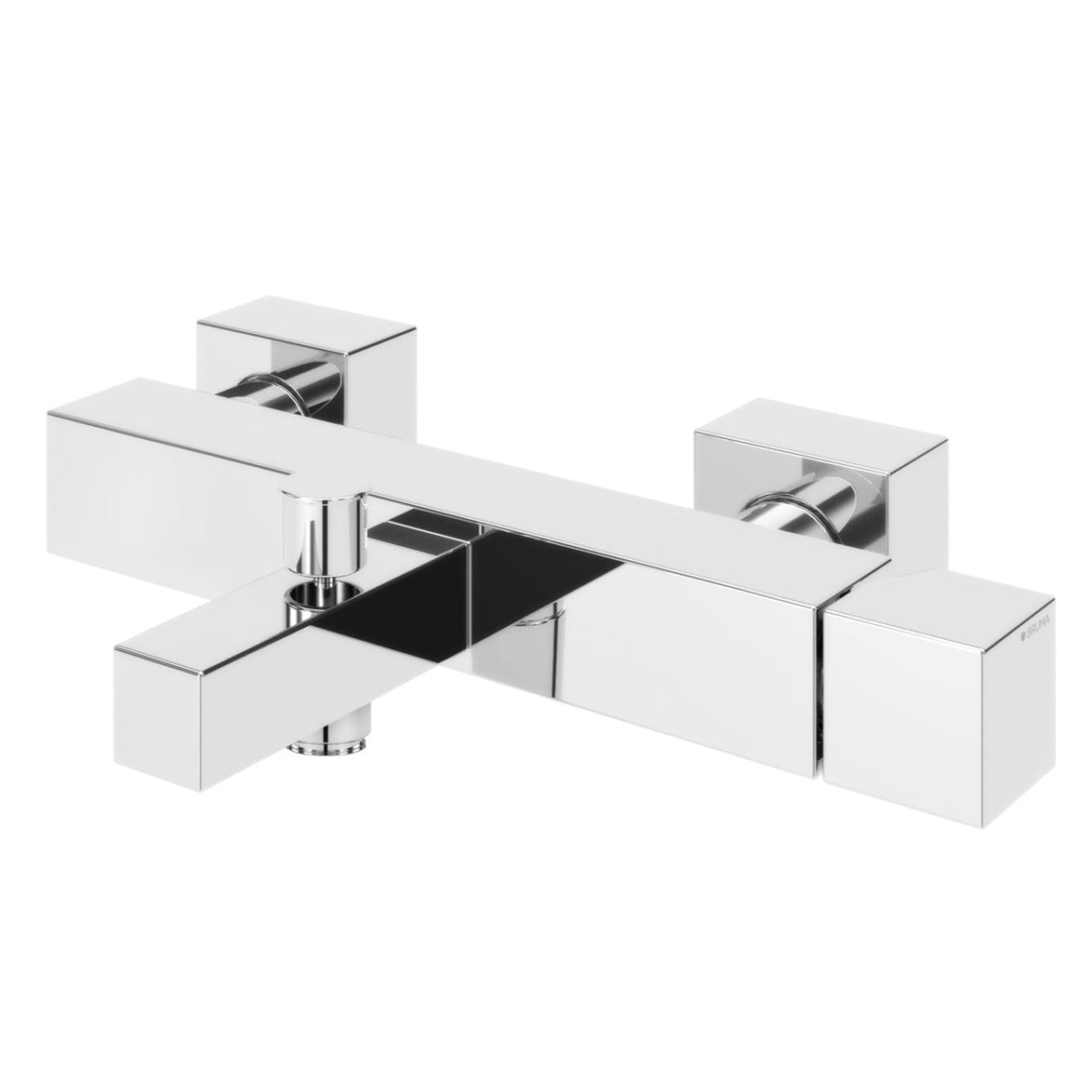 Escudo wall mounted bath/shower mixer, chrome - Letta London - Bath & Shower Mixer