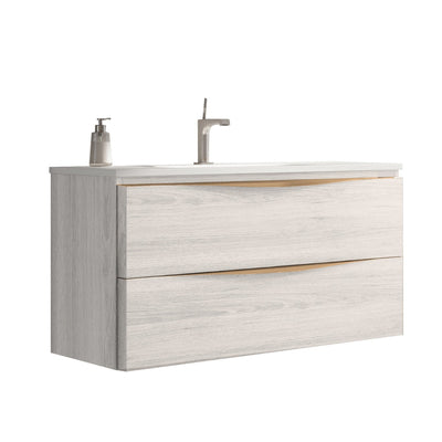 Frontline Birch Floor Standing Vogue 2 Drawer Wall & Floor Vanity Unit (1000mm) - Letta London - Floor Standing Vanity Units