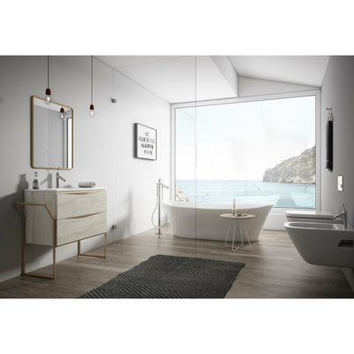 Frontline Birch Floor Standing Vogue 2 Drawer Wall & Floor Vanity Unit (1000mm) - Letta London - Floor Standing Vanity Units