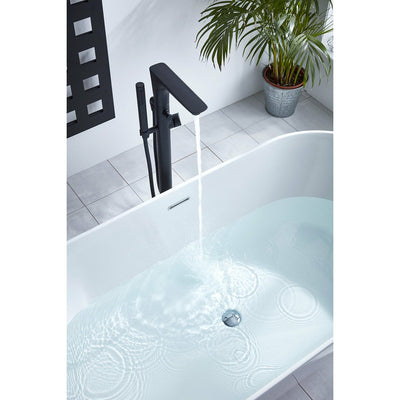 Frontline Black Vibe Black Freestanding Bath Shower Mixer - Letta London - Freestanding Taps