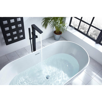 Frontline Black Vibe Black Freestanding Bath Shower Mixer - Letta London - Freestanding Taps