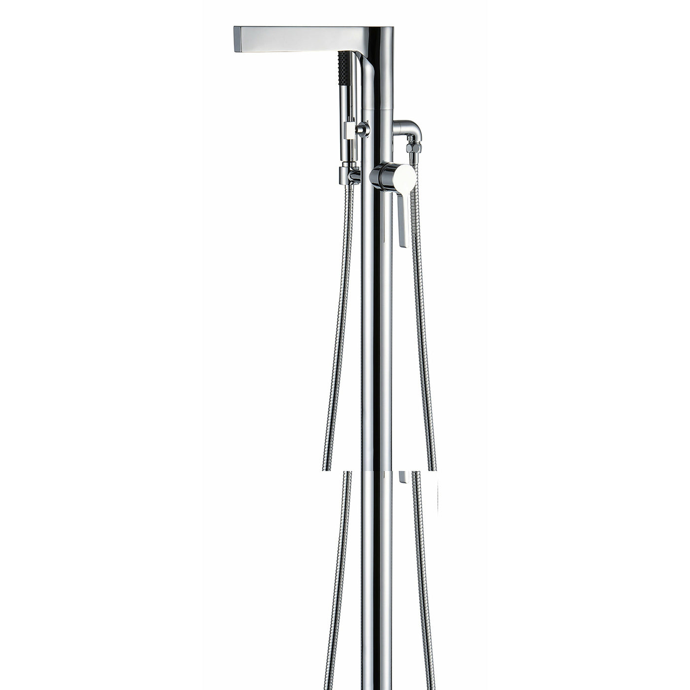 Frontline Chrome Gemini Freestanding Bath Shower Mixer - Letta London - Freestanding Taps