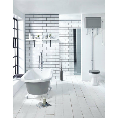 Frontline Dust Grey Kilnsey Dusty Grey Freestanding Single-Ended Bath - Letta London - 