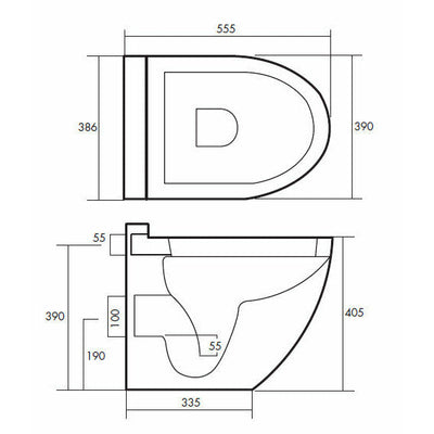 Frontline Reserva Back-to-Wall Toilet - Letta London - 