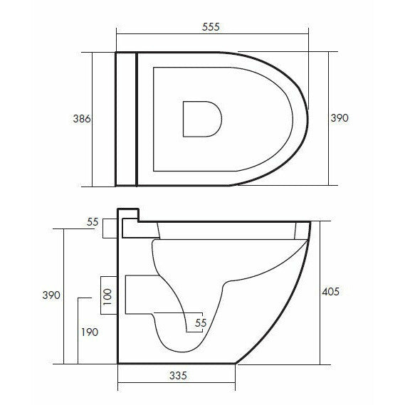 Frontline Reserva Back-to-Wall Toilet-Soft-Close Seat - Letta London - 