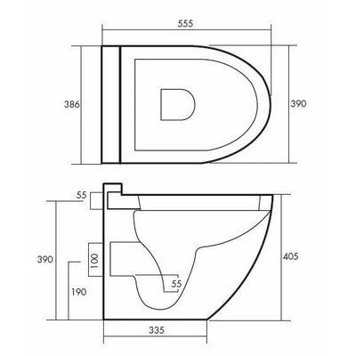 Frontline Reserva Back-to-Wall Toilet-Soft-Close Seat - Letta London - 