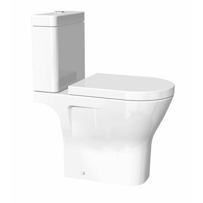 Frontline Resort Mini Close Coupled Toilet with Soft-Close Seat - Letta London - 